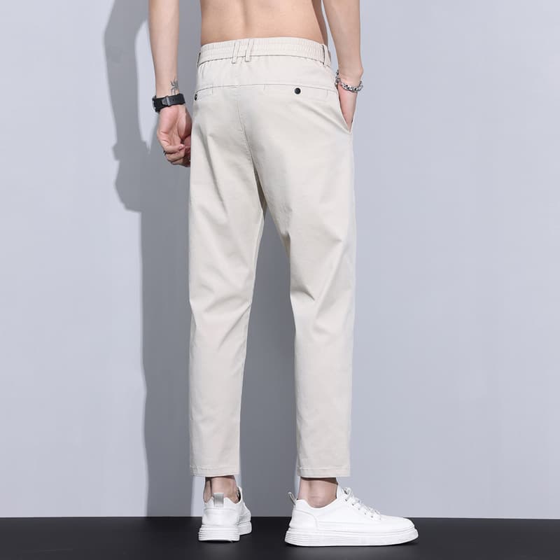 白パンツ シンプルストレートパンツ