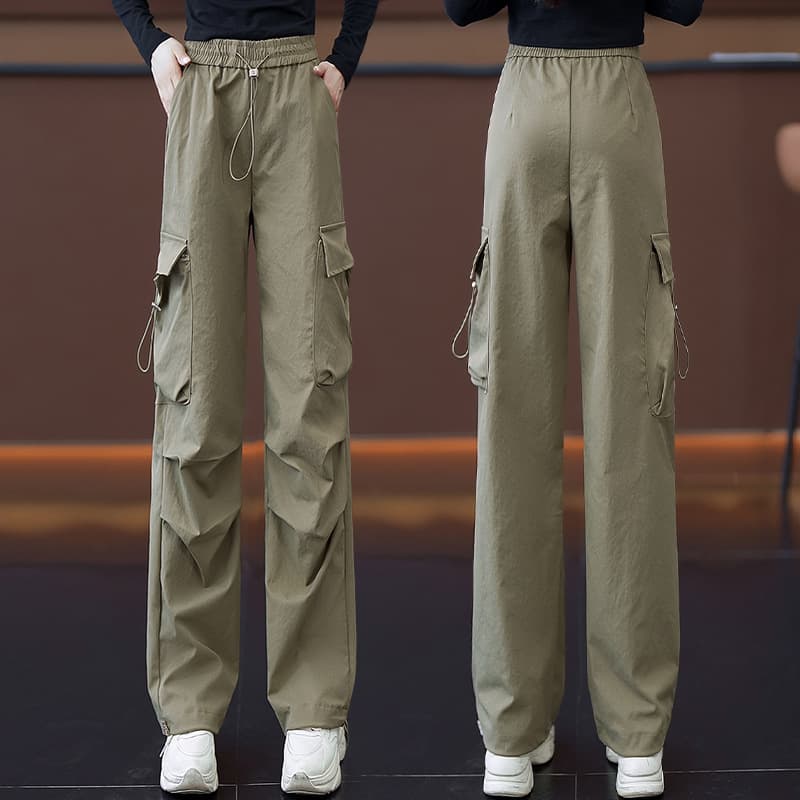 白パンツ ドローコードカーゴパンツ