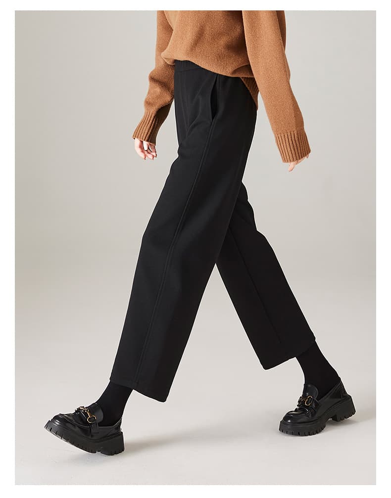 白パンツ ゆったり楽ちんワイドパンツ