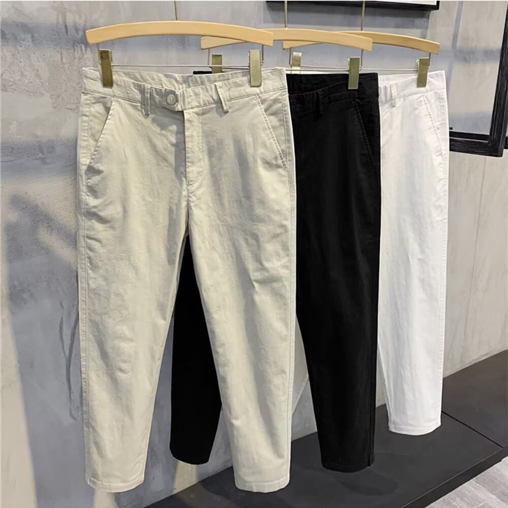 白パンツ ストレートシルエット デニムパンツ