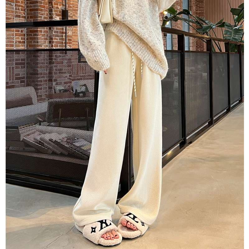 白パンツ リラックスワイドロングパンツ