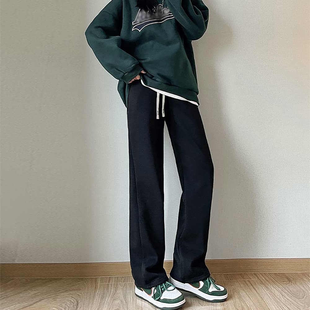 白パンツ ストレートスウェットパンツ レディース 全5色