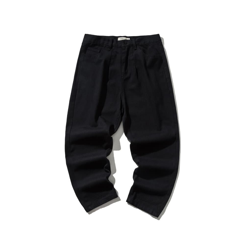 白パンツ ストレートスラックス デニム風パンツ