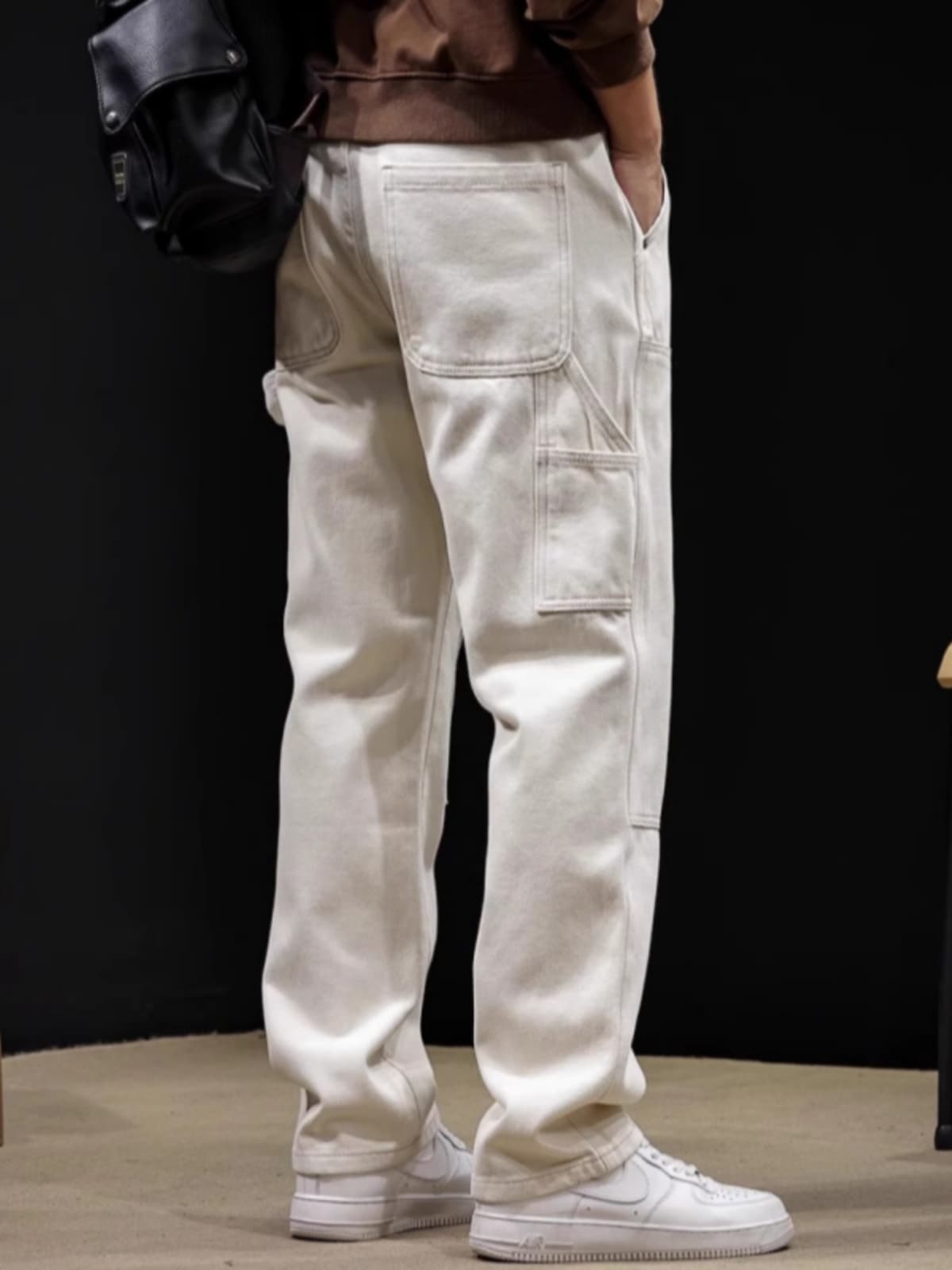 白パンツ ワークポケット機能性パンツ