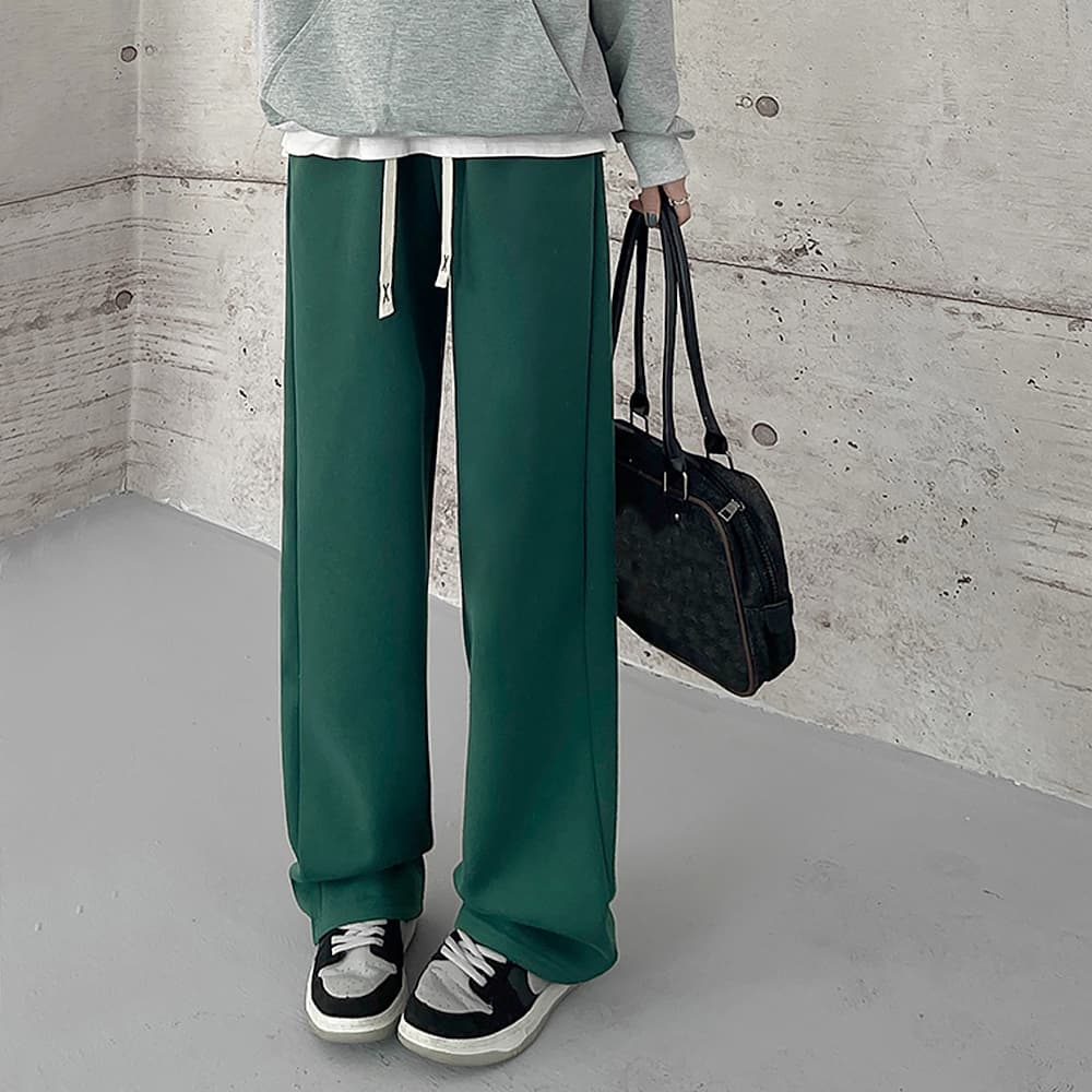 白パンツ ストレートスウェットパンツ レディース 全5色