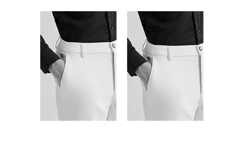 白パンツ クラシック テーパードパンツ