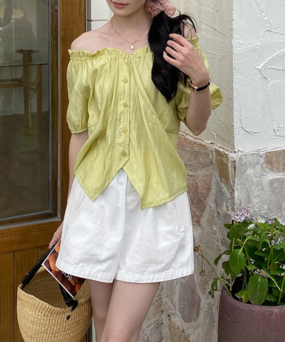 美脚ショートパンツ レディース白パンツ
