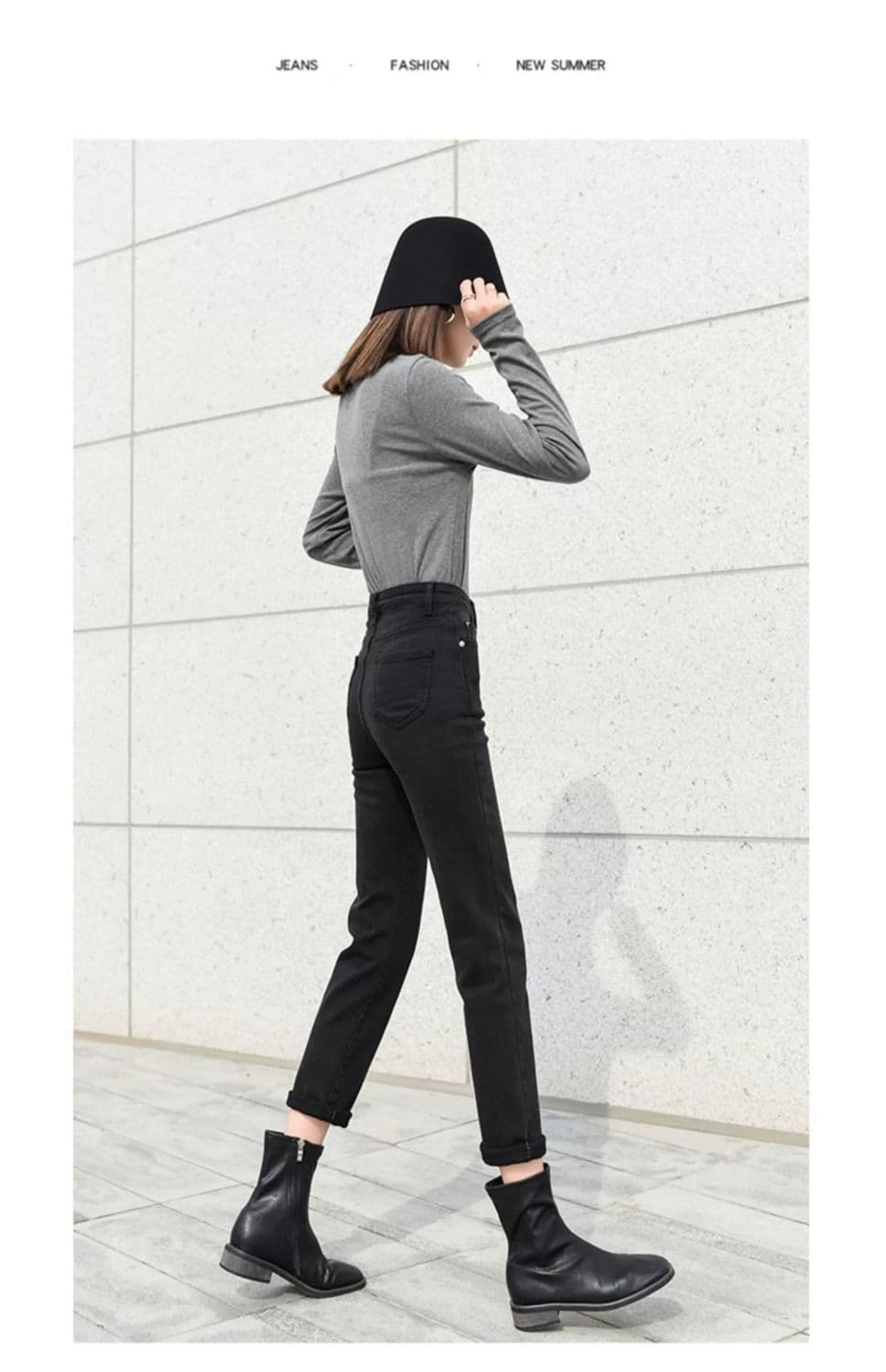 白パンツ ストレートデニム ロールアップパンツ