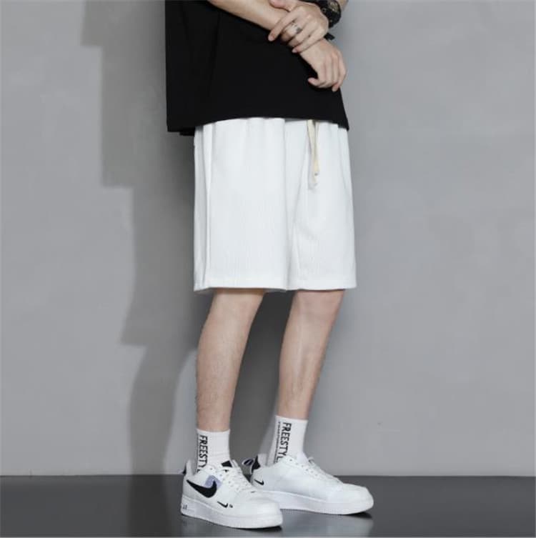 白パンツ メンズ白ショートパンツ ゆったりカジュアル大きいサイズ対応