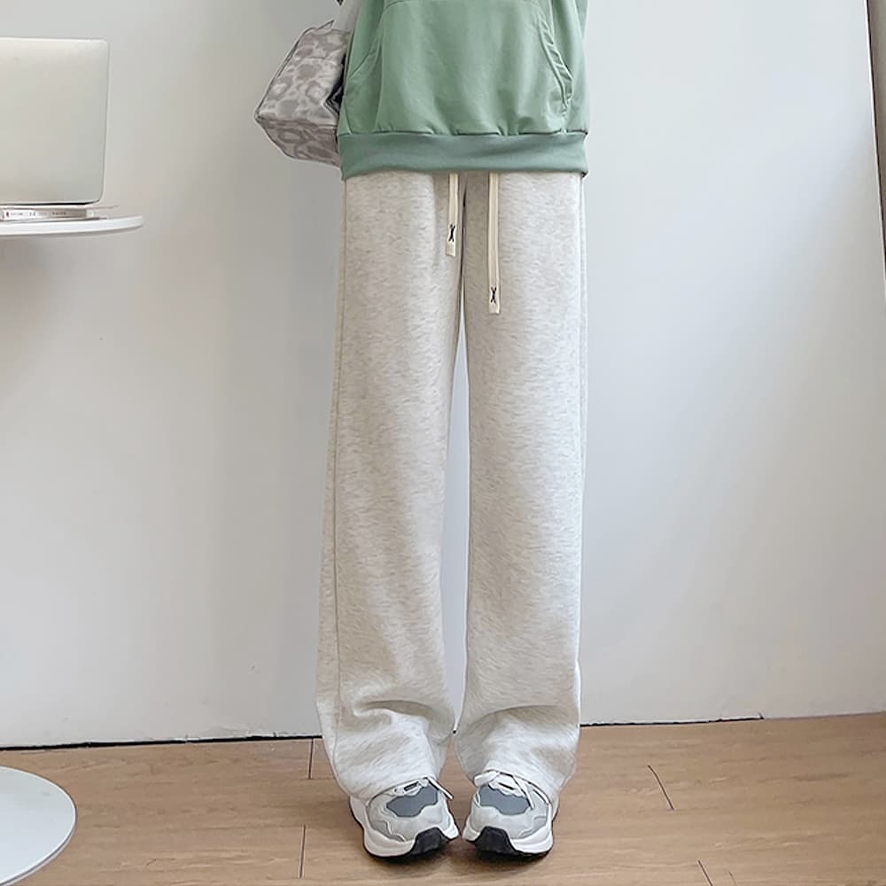 白パンツ ストレートスウェットパンツ レディース 全5色