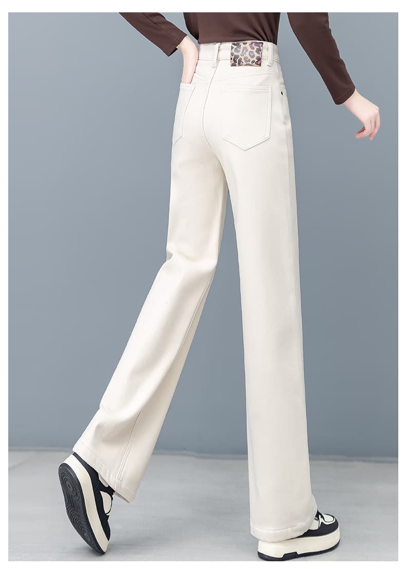 白パンツ レディース ストレート美脚パンツ