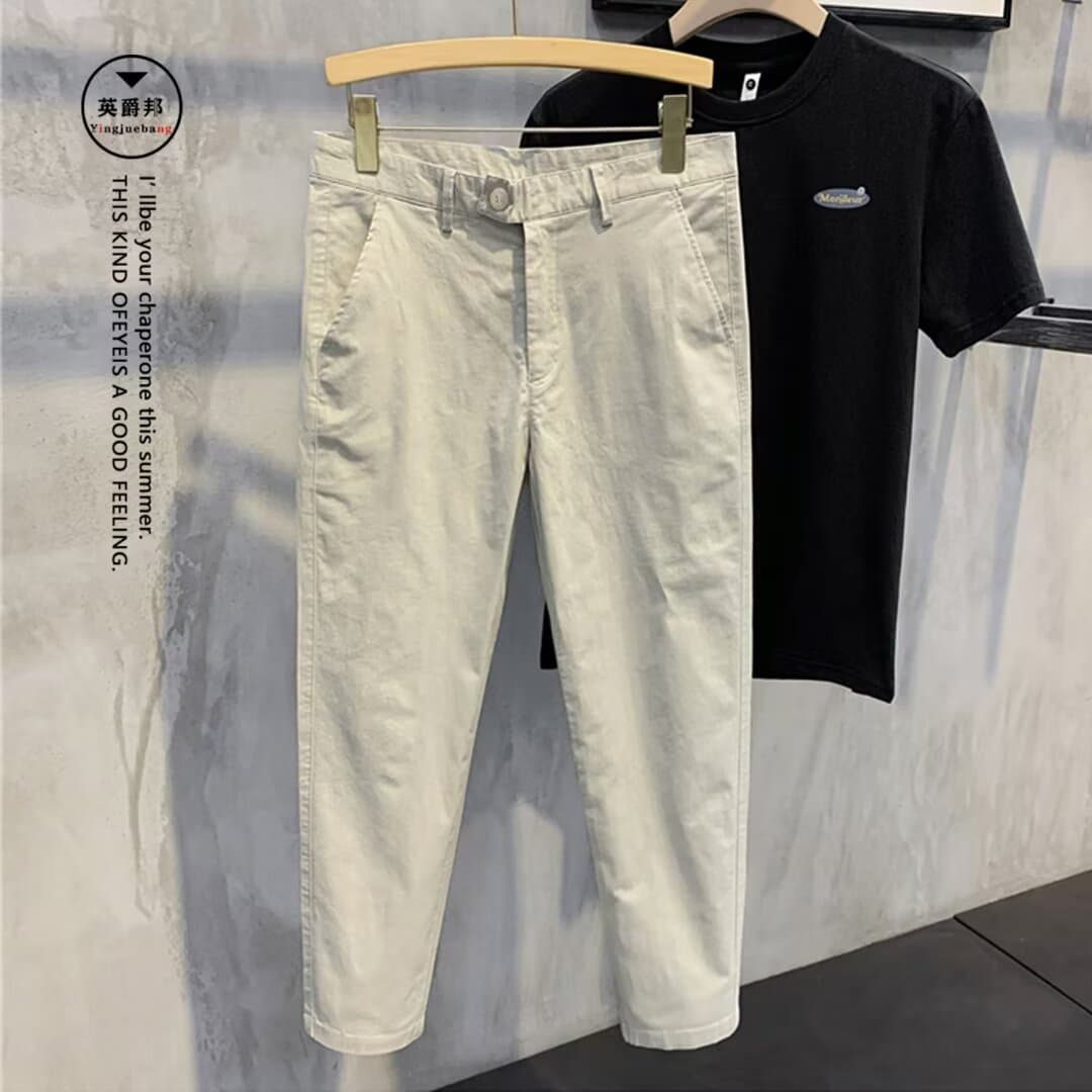 白パンツ ストレートシルエット デニムパンツ